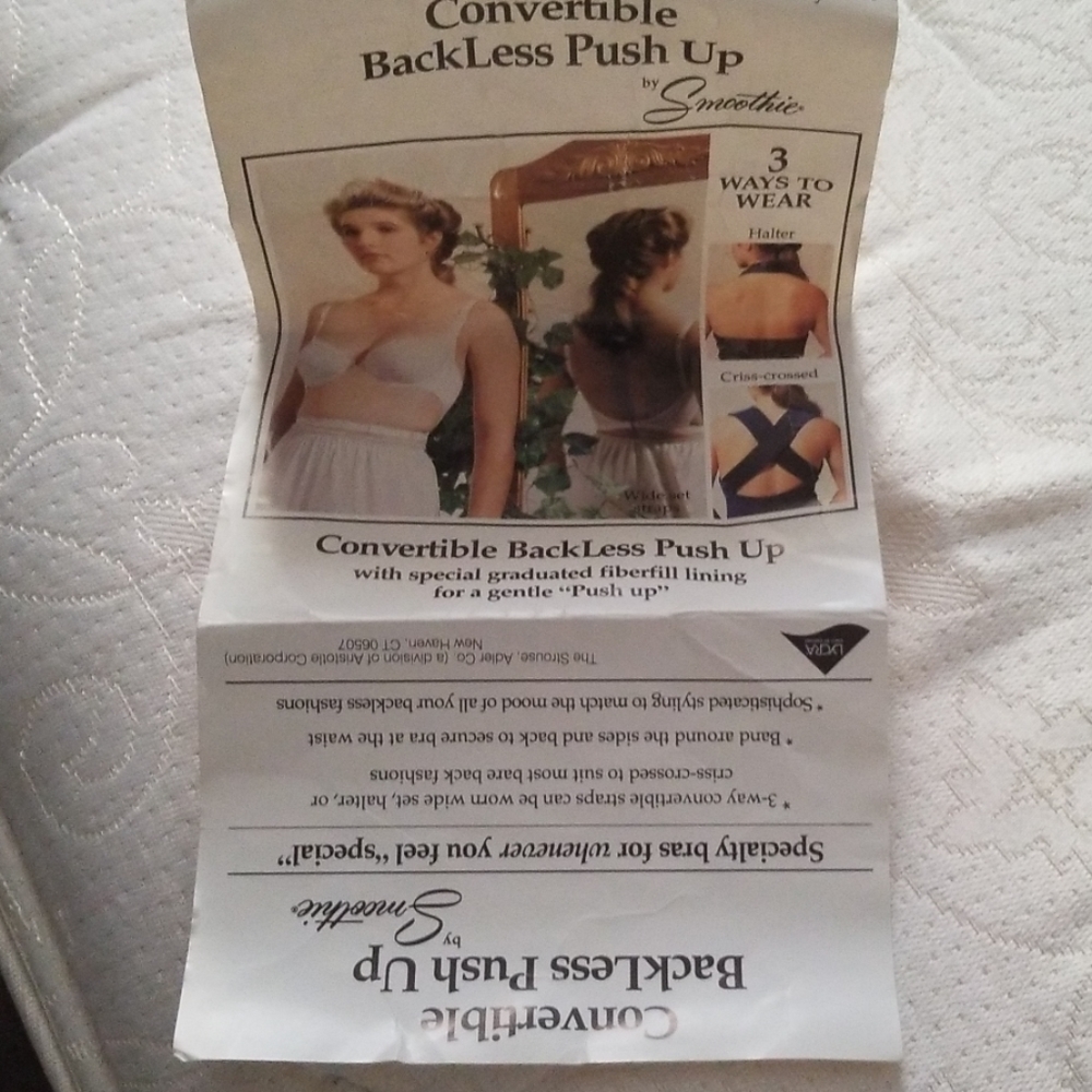 White backless strapless bra